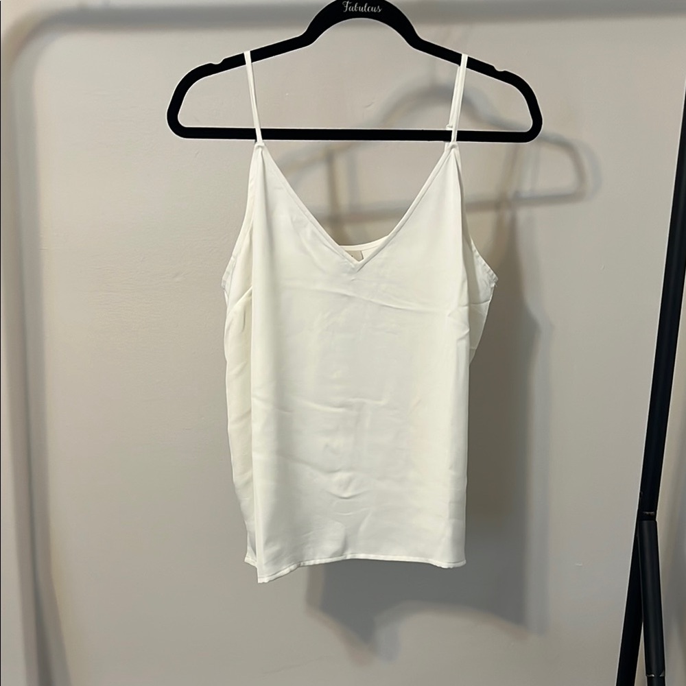 A New Day White Fitted Sleeveless Camisole